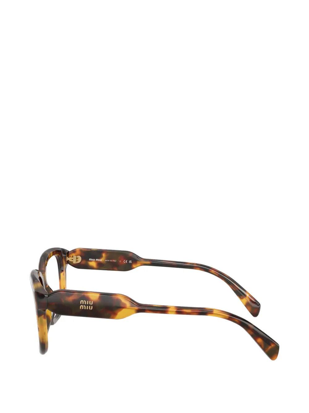 Miu Eyewear Bril met geometrisch montuur Bruin