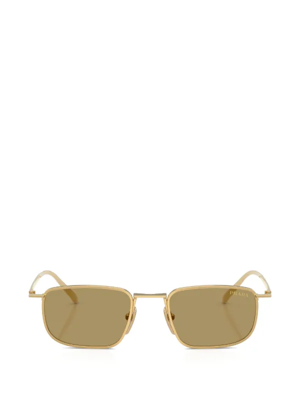 Prada Eyewear スクエアフレーム サングラス | ゴールドトーン 