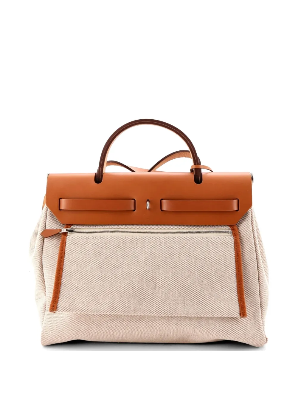  Hermès Pre-owned Herbag Zip Pegase Pop Toile And Leather 31 Shoulder Bag - Brown 
