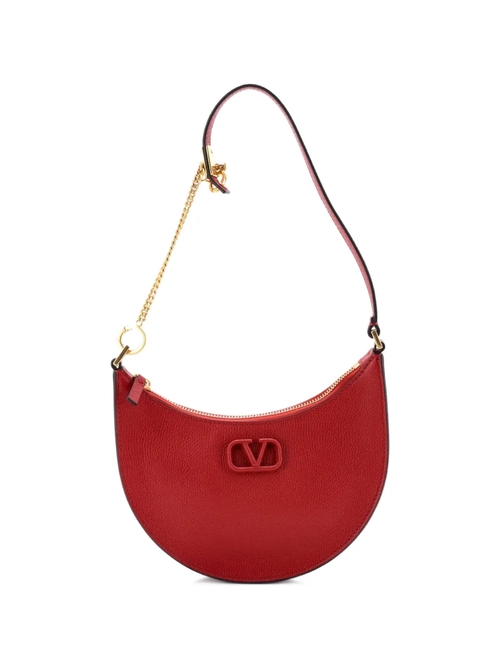 Valentino Garavani Pre-Owned VLogo Leather Mini hobo bag - Rosso