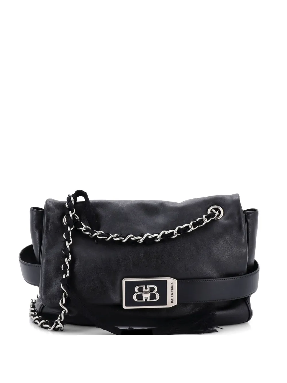 Balenciaga Pre-Owned Modu Chain Flap Bag Leather Medium shoulder bag - Nero