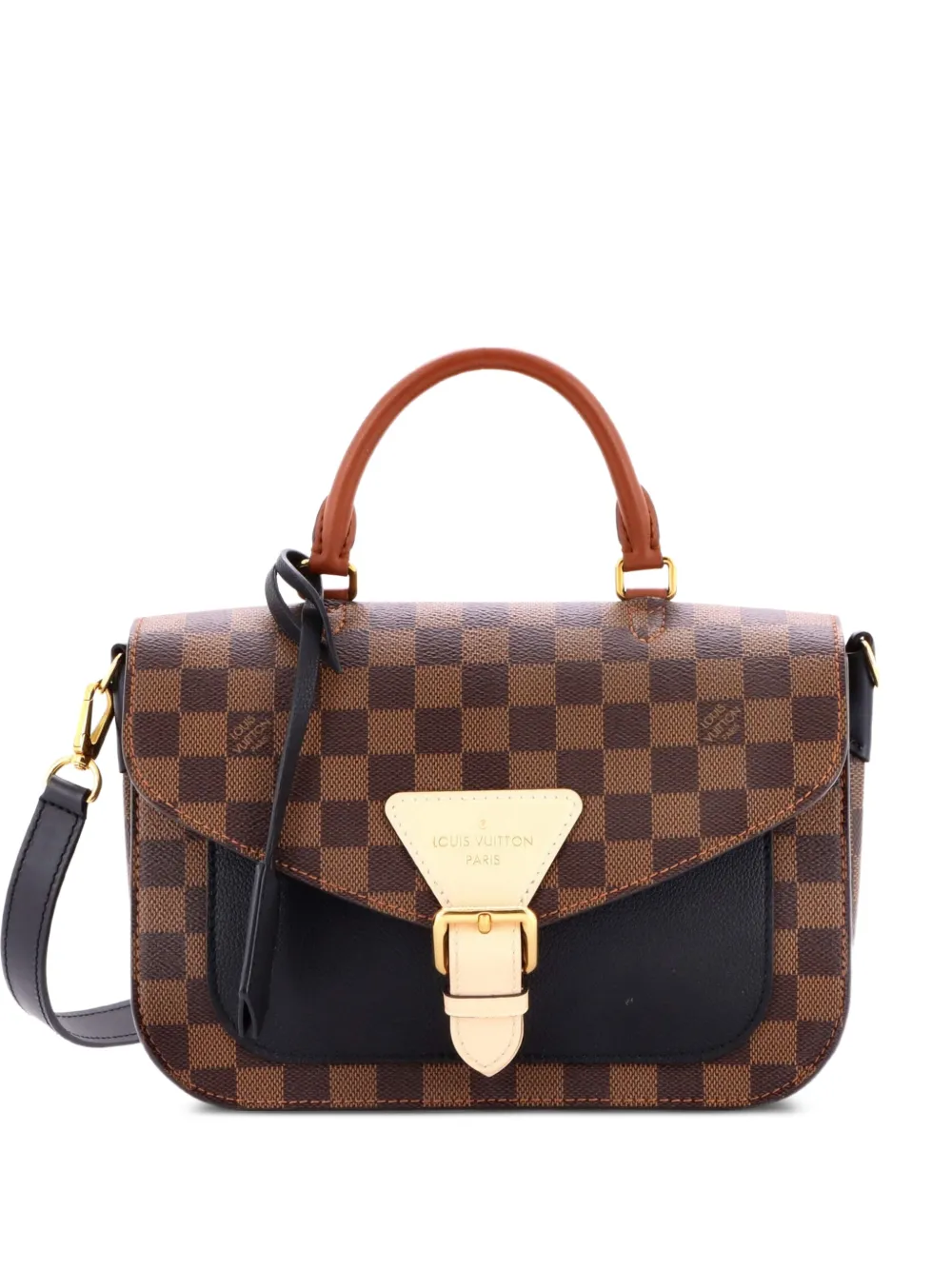 Louis Vuitton Pre-Owned Beaumarchais Handbag Damier with Leather shoulder bag - Nero