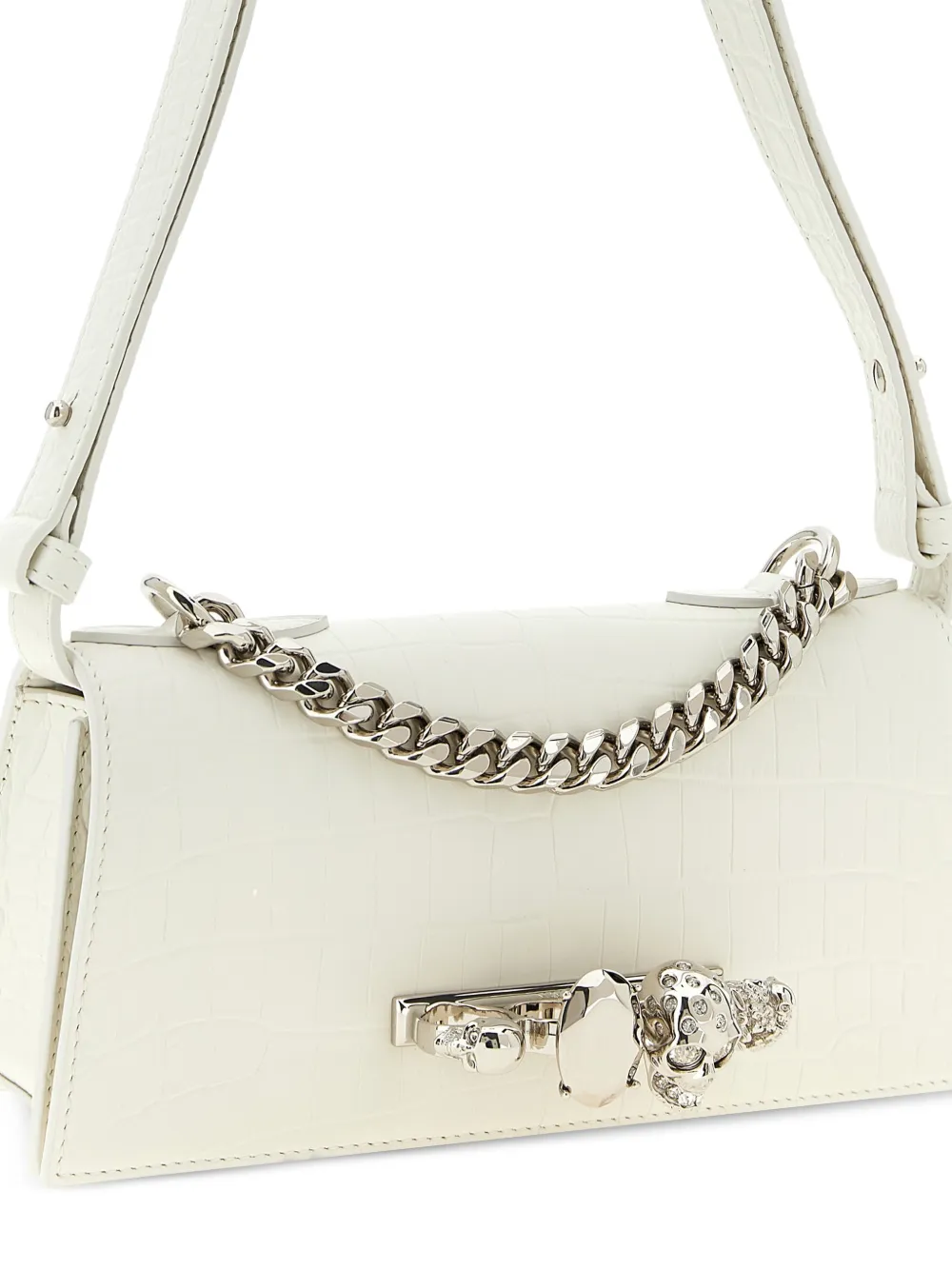 Alexander McQueen Schoudertas met sieraden Wit