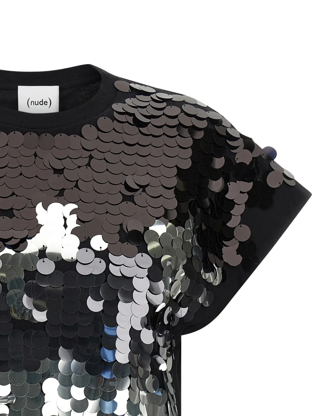  Nude Sequin T-shirt - Black 