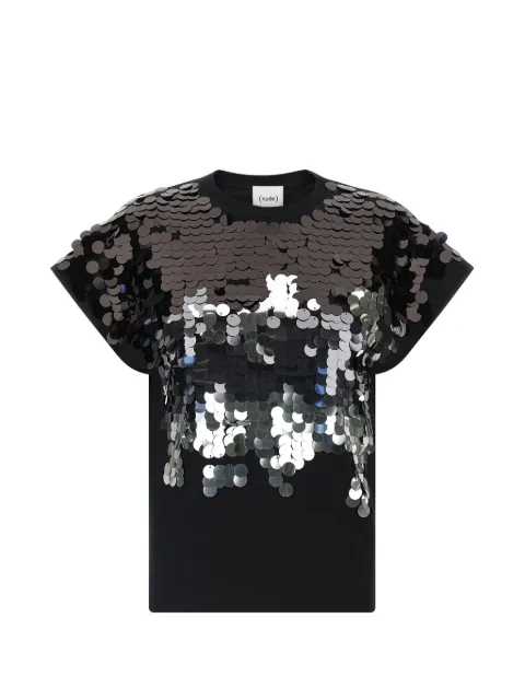 Nude sequin T-shirt
