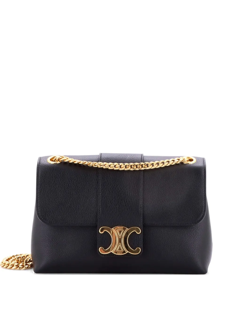 Celine Pre-Owned Victoire Flap Leather Medium shoulder bag - Nero