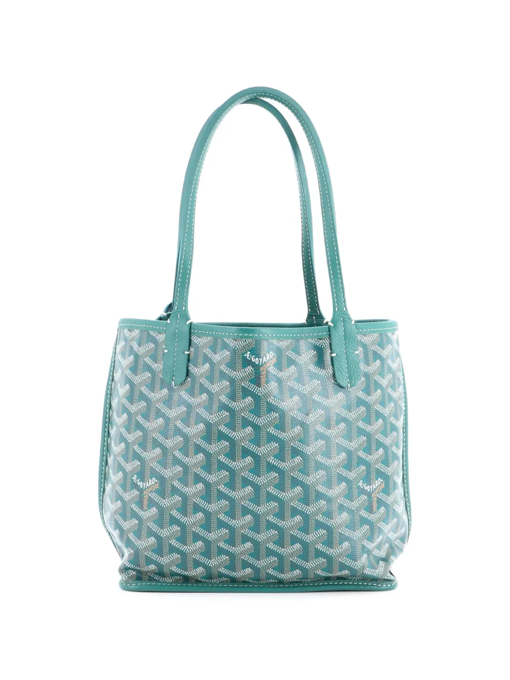 Goyard Pre-Owned Anjou Reversible Tote Coated Canvas Mini satchel - Verde