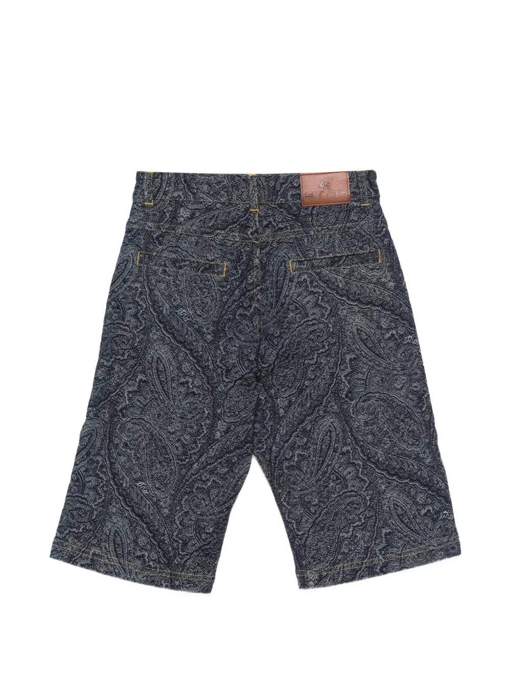 ETRO KIDS Shorts met paisley-jacquard Blauw