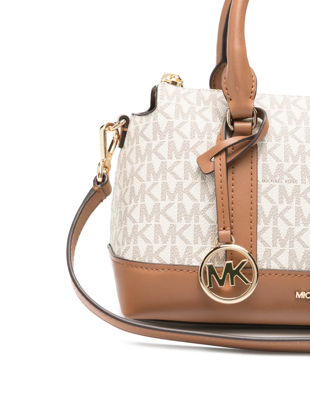 Michael Kors Kleine shopper met logo-bedel Beige