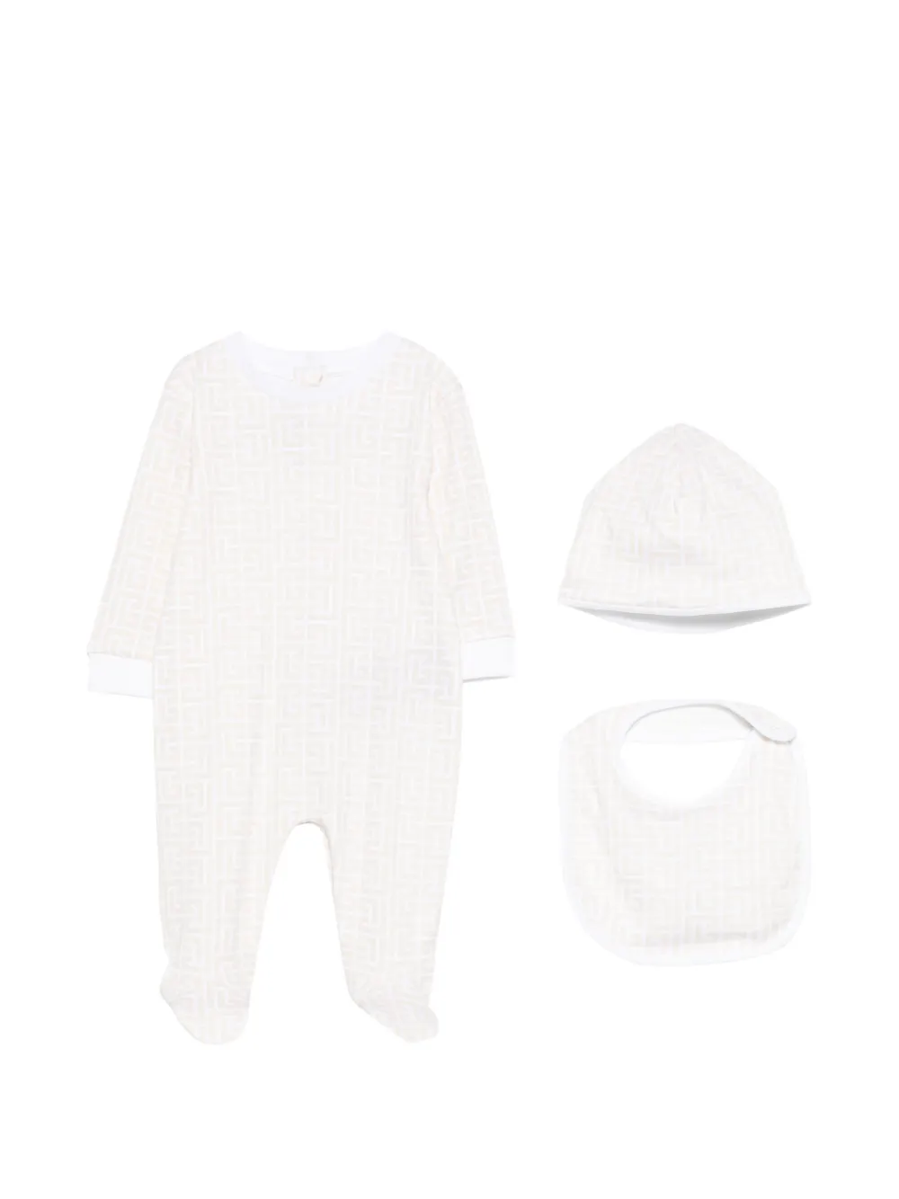 Balmain Kids Labyrinth-pattern pajama set - Weiß