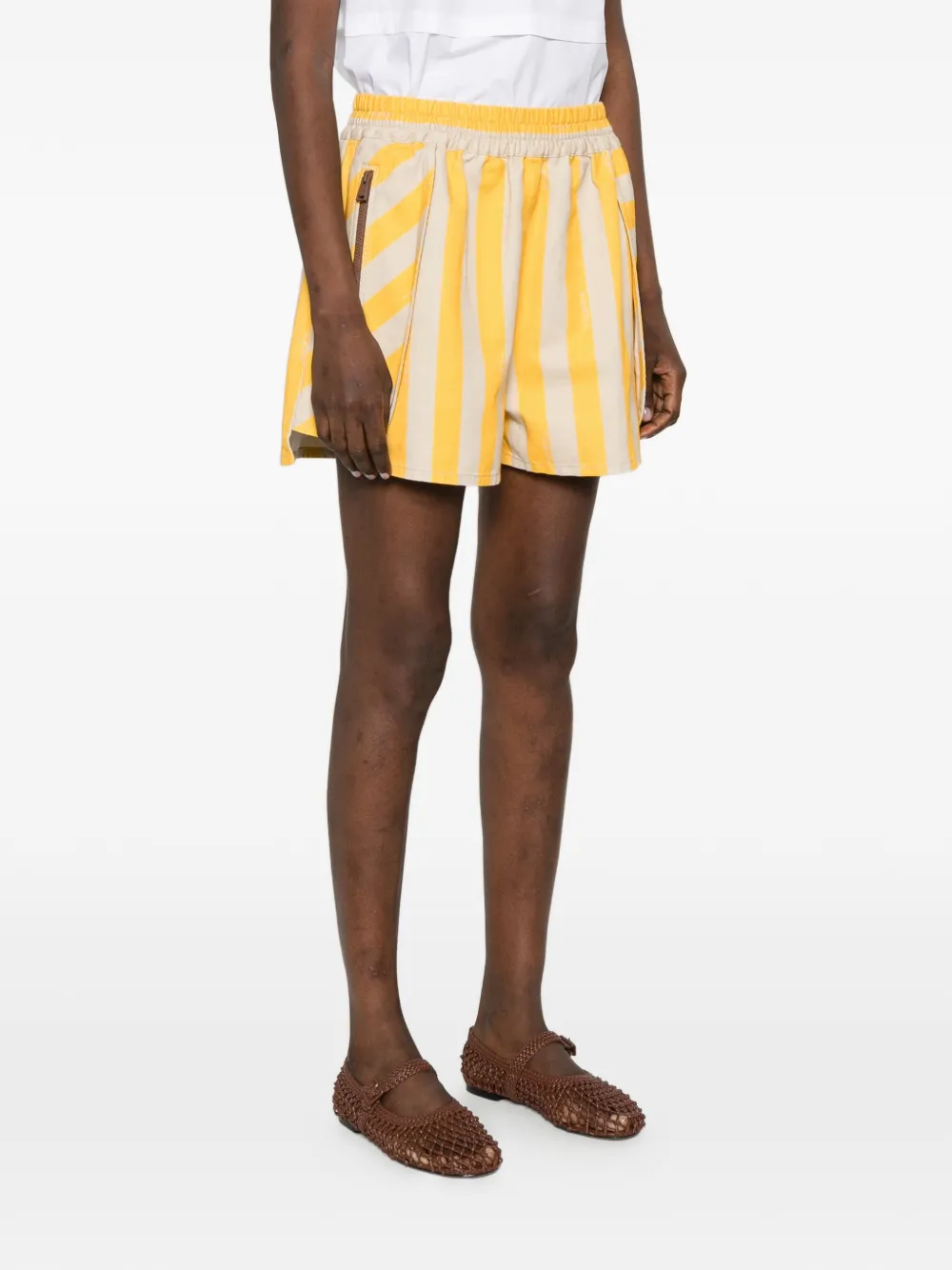 FENDI Gestreepte shorts Geel