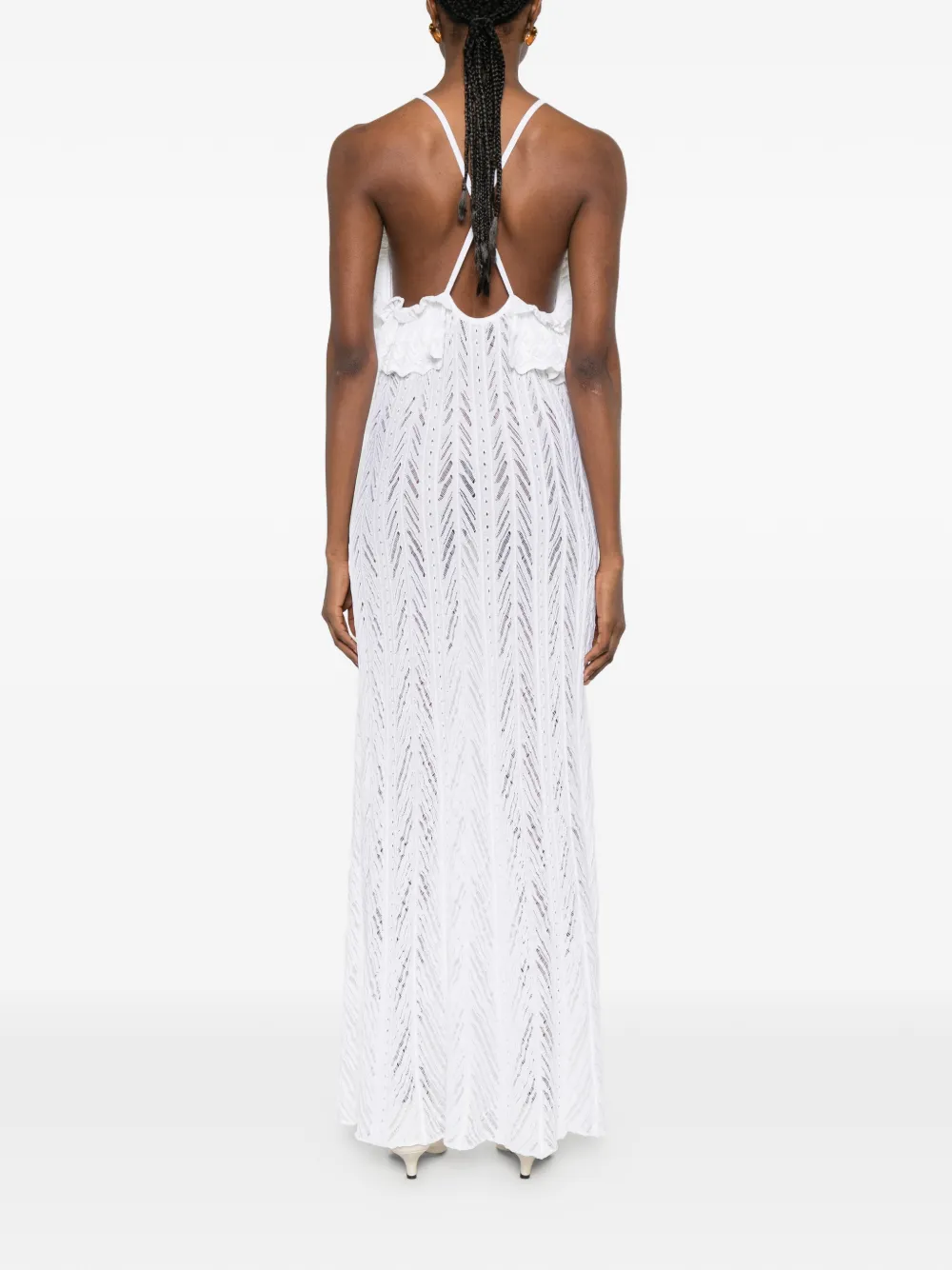 Antonino Valenti Guinea maxi-jurk met ruches Wit
