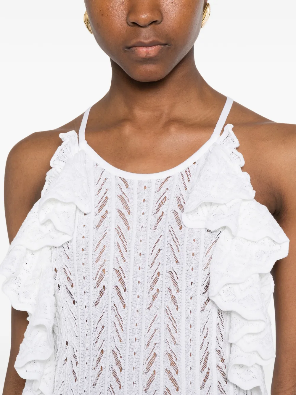 Antonino Valenti Guinea maxi-jurk met ruches Wit