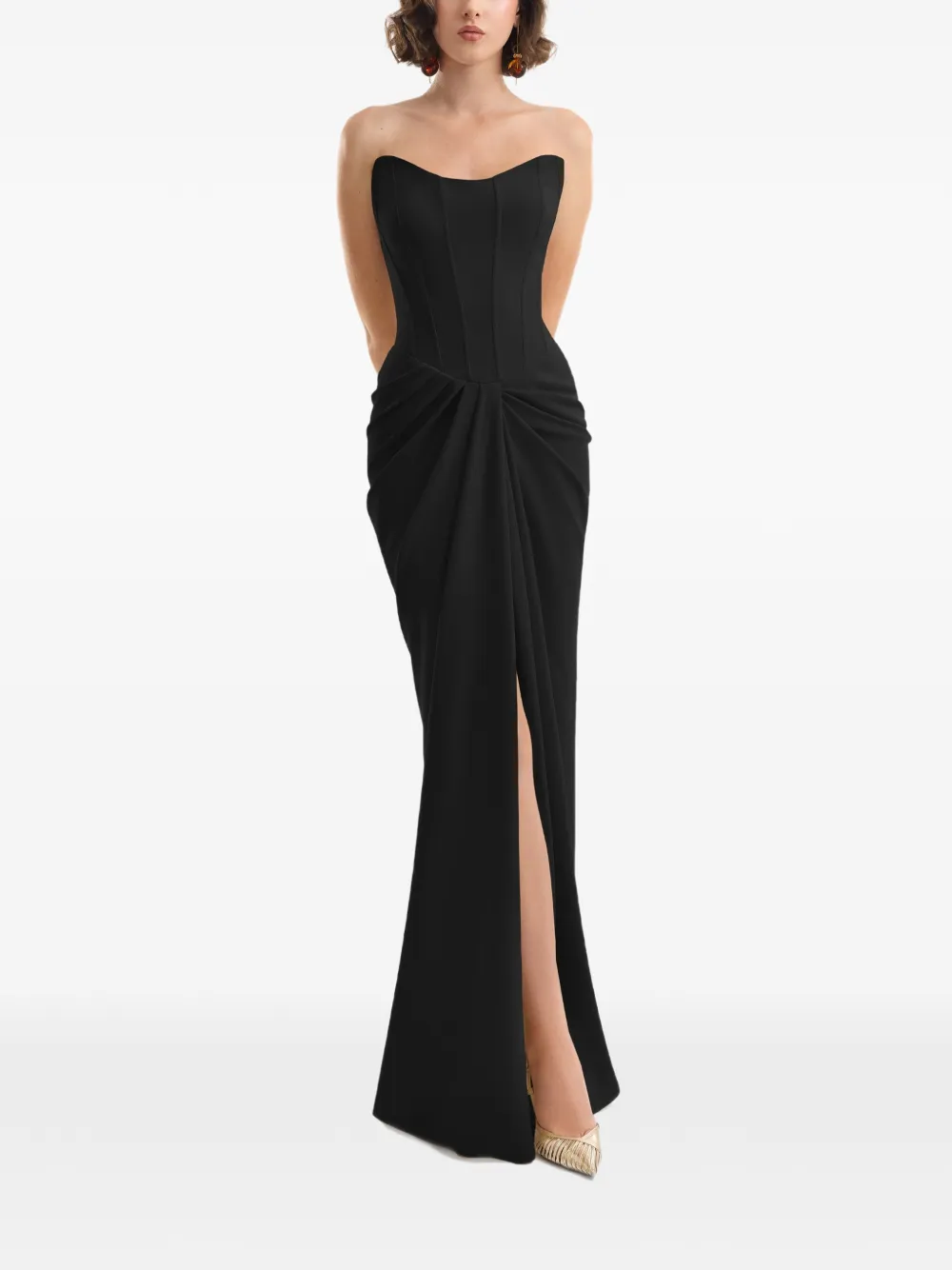 Gemy Maalouf strapless corset dress - Nero