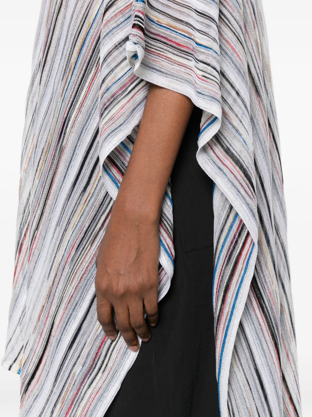 Missoni Gestreepte poncho Wit