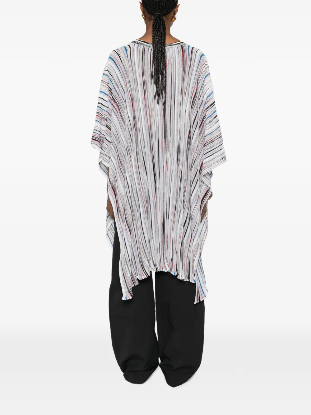 Missoni Gestreepte poncho Wit