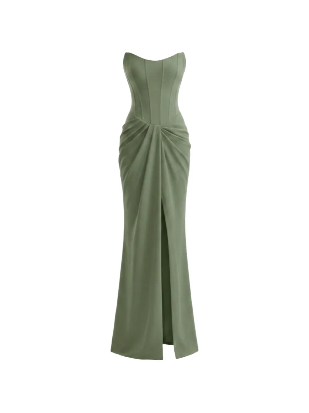 Gemy Maalouf strapless corset dress - Green
