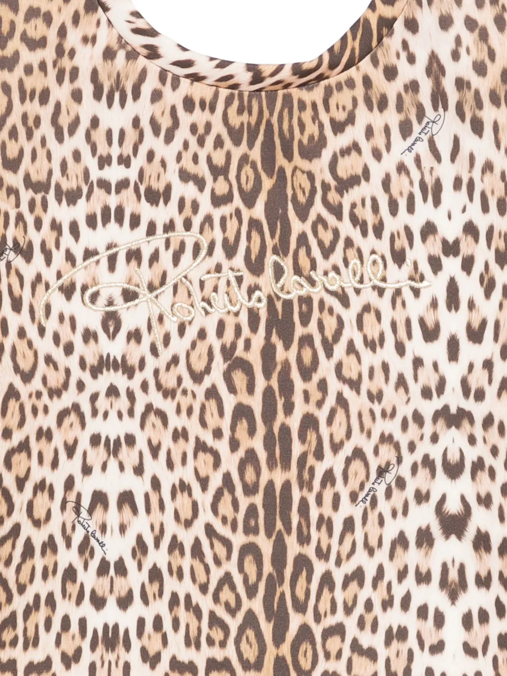 Roberto Cavalli Junior Sweater met luipaardprint Beige