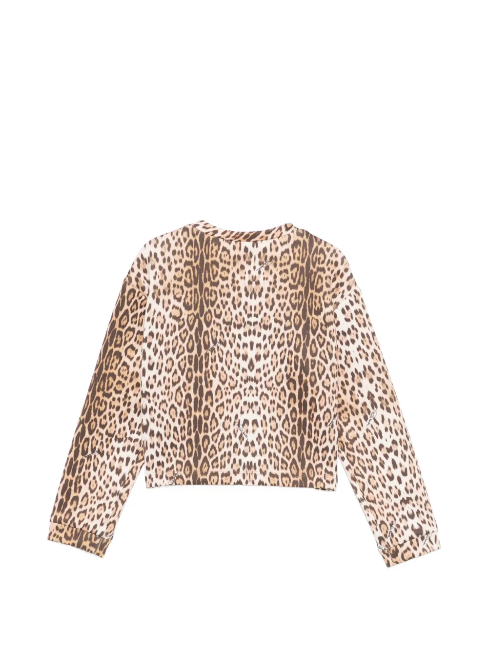 Roberto Cavalli Junior Sweater met luipaardprint Beige