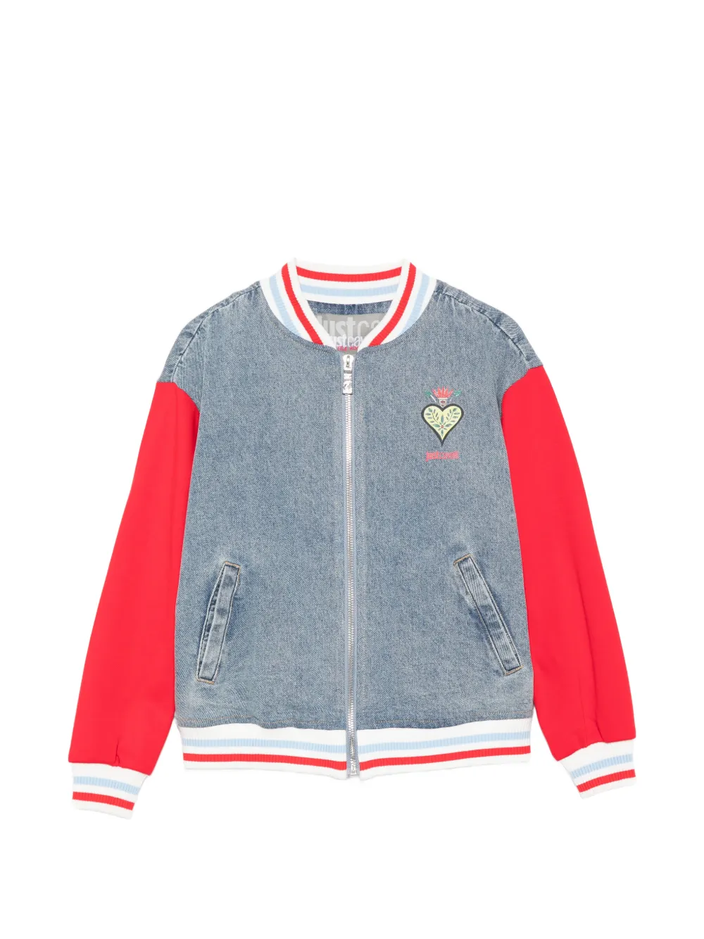 Just Cavalli panelled zipped jacket - Blau