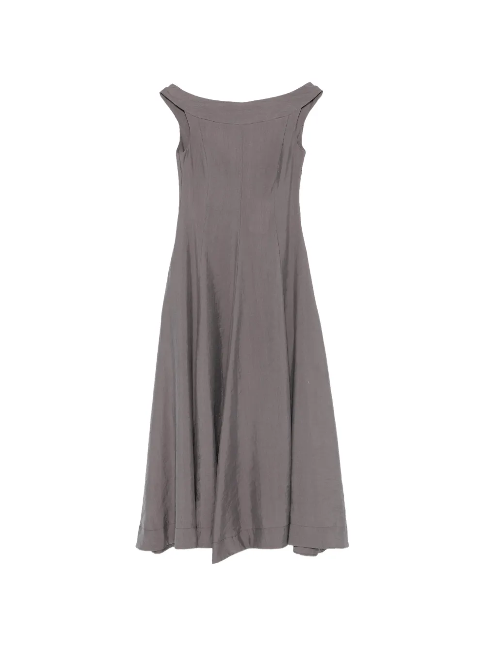 COLLECTION PRIVEE? Lizza boat-neck flared midi dress - Grigio