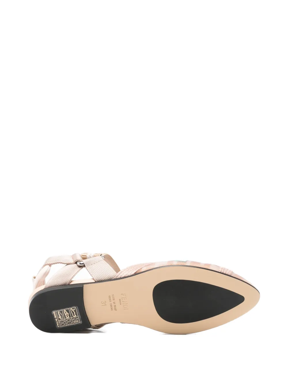 Fendi Kids monogram ballet flats Wit