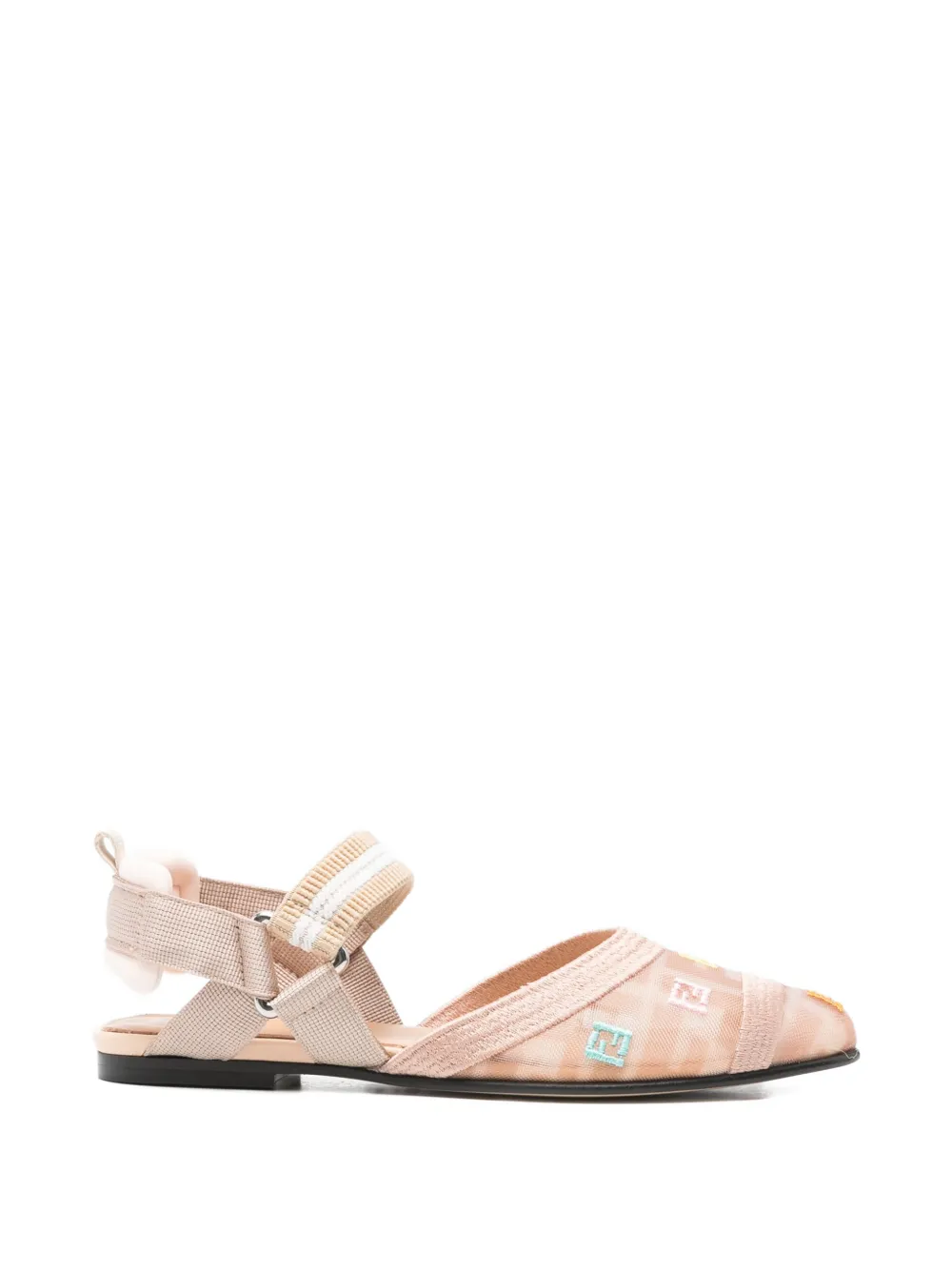 Fendi Kids monogram ballet flats - Bianco