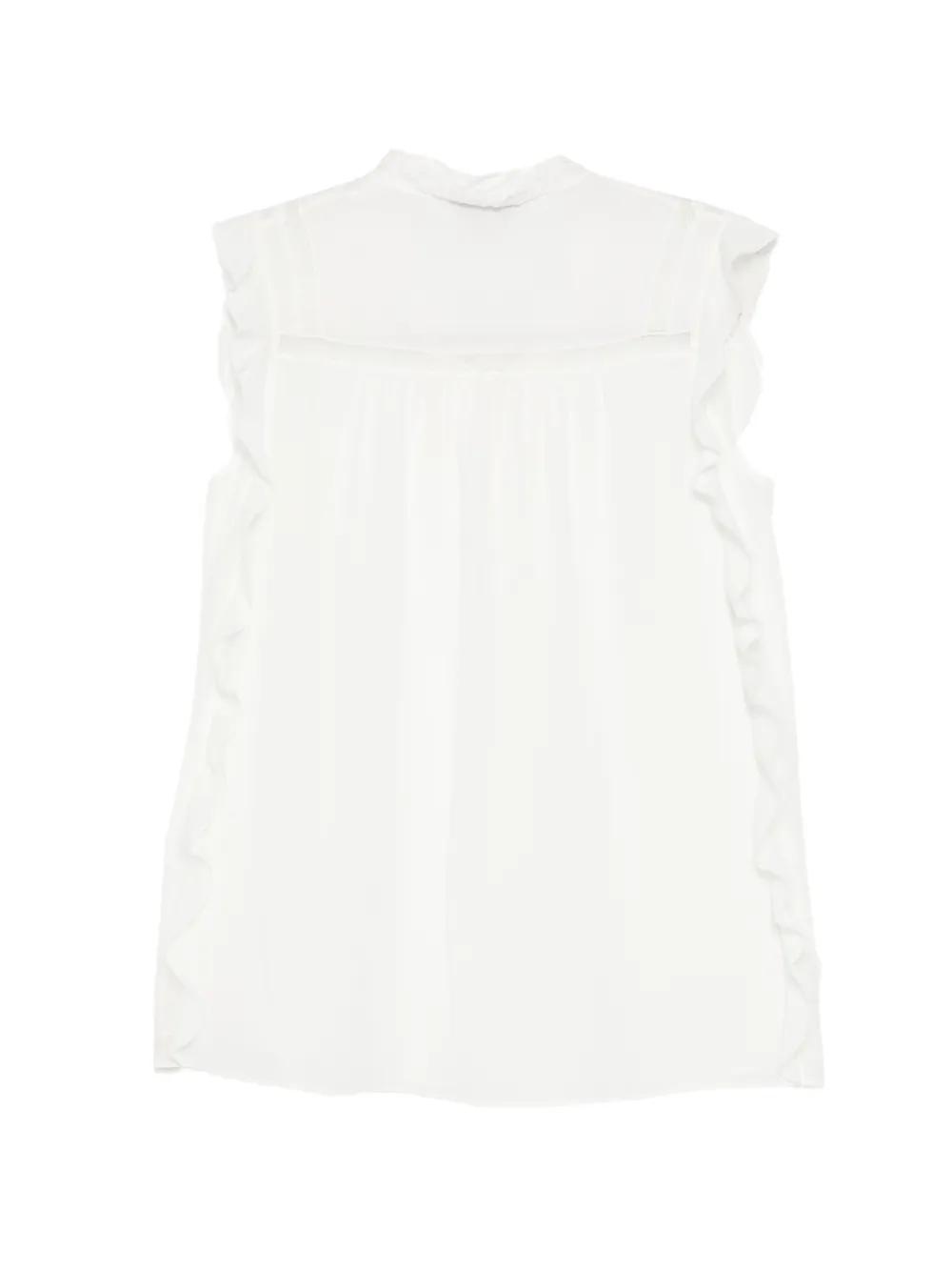 SHIATZY CHEN Chiffon top met halternek en kant Wit