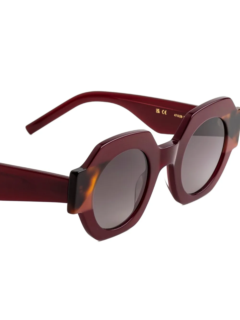 Kaleos Gafas De Sol Gun Con Montura Geométrica - Rojo 