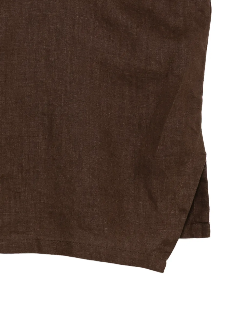 Closed Tanktop met split Bruin