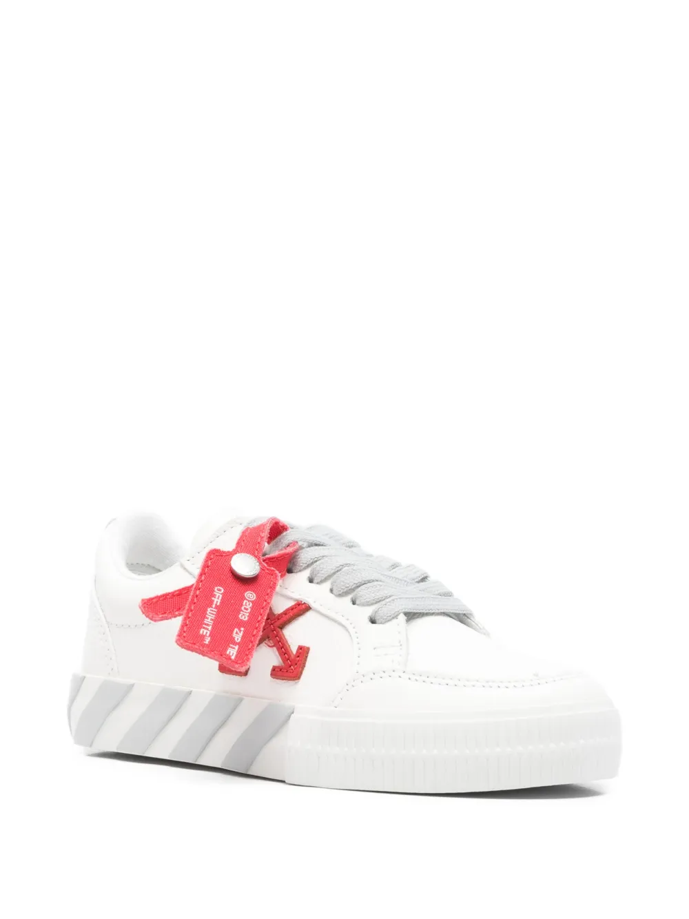 Off-White Kids Vulc leather sneakers - Bianco