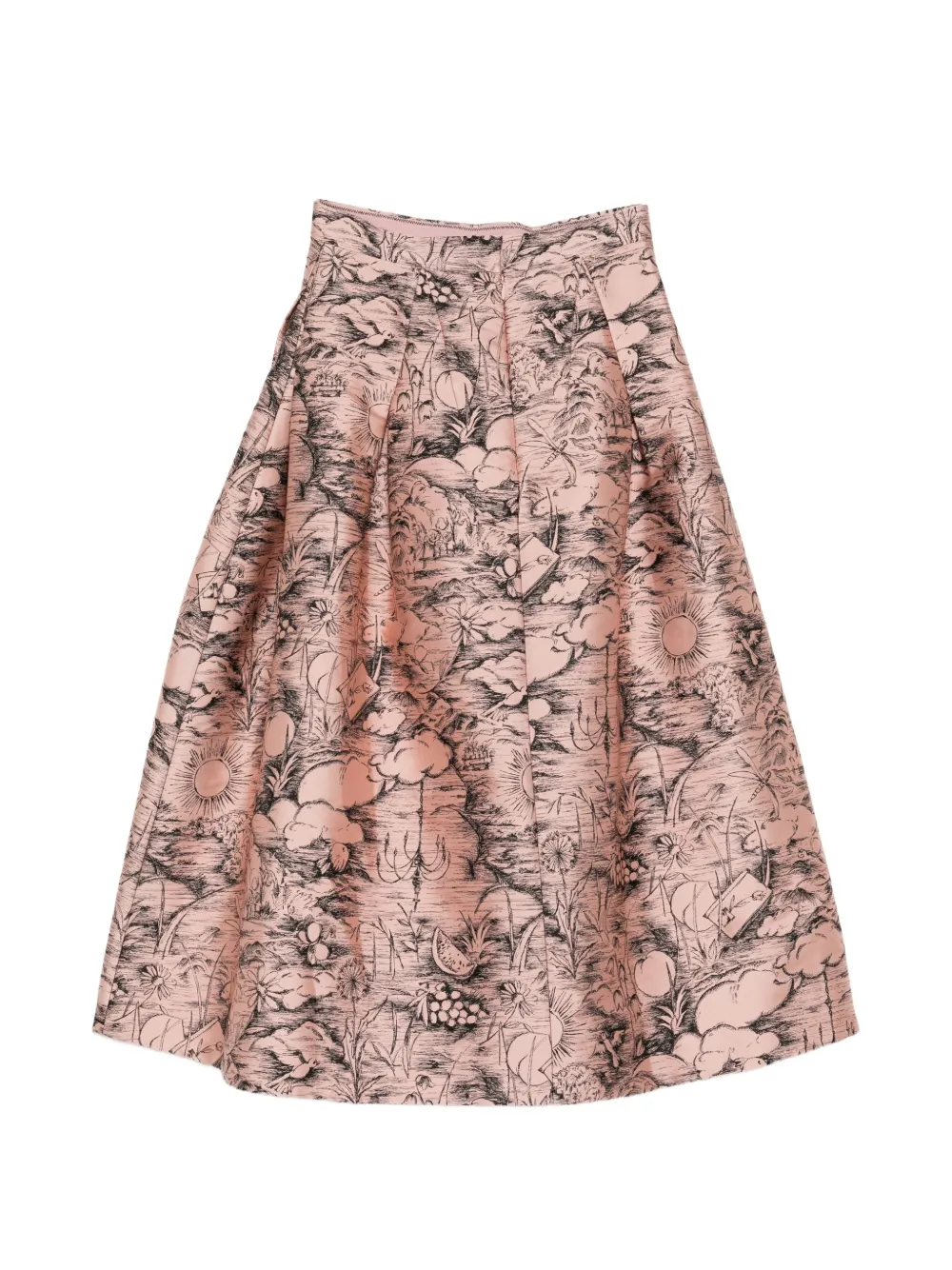 SHIATZY CHEN Midi-rok met jacquard Roze