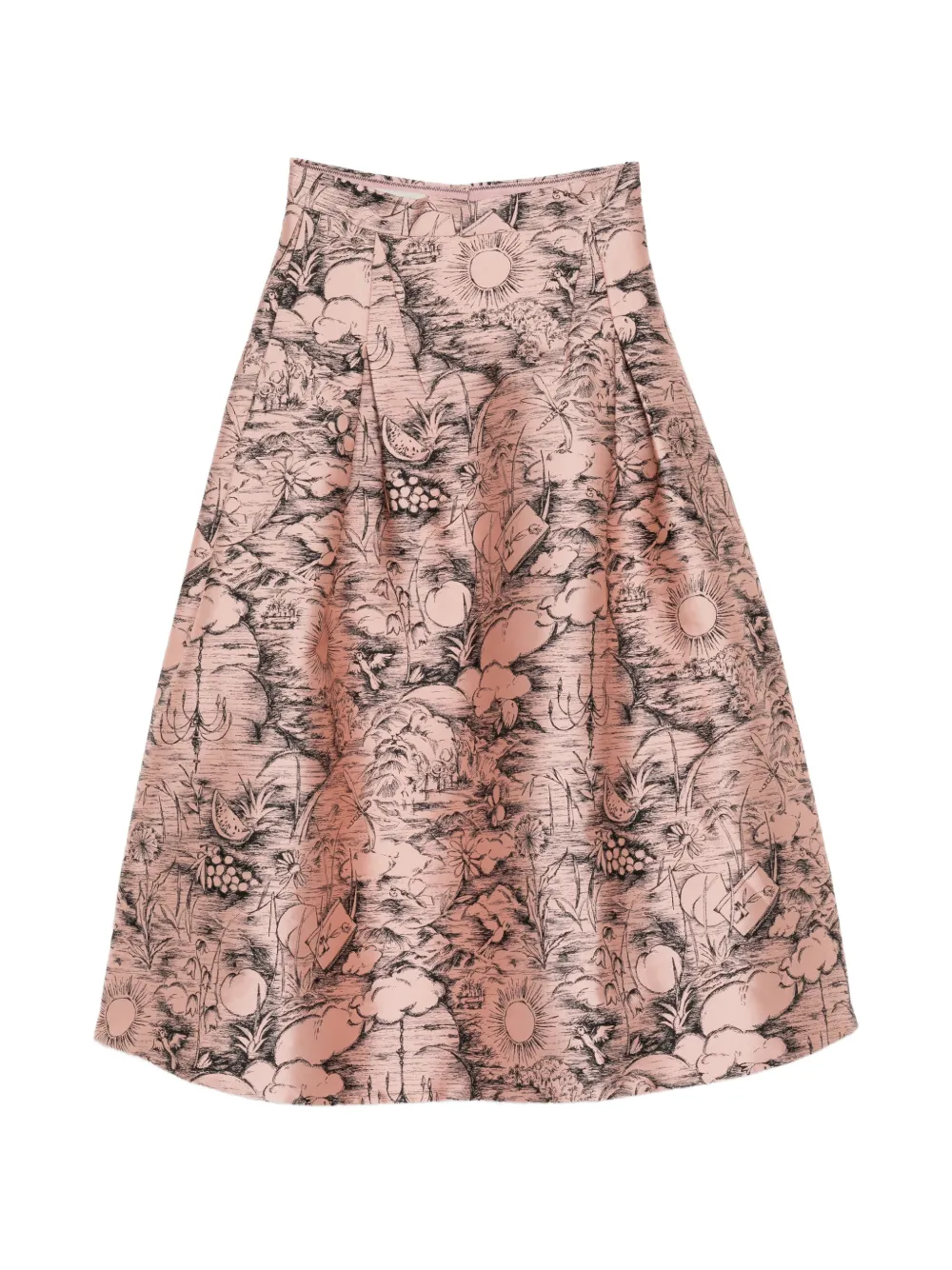 SHIATZY CHEN Gonna midi jacquard - Rosa
