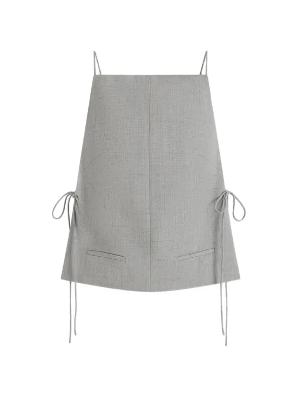 St. Agni Square-neck Top in Grey