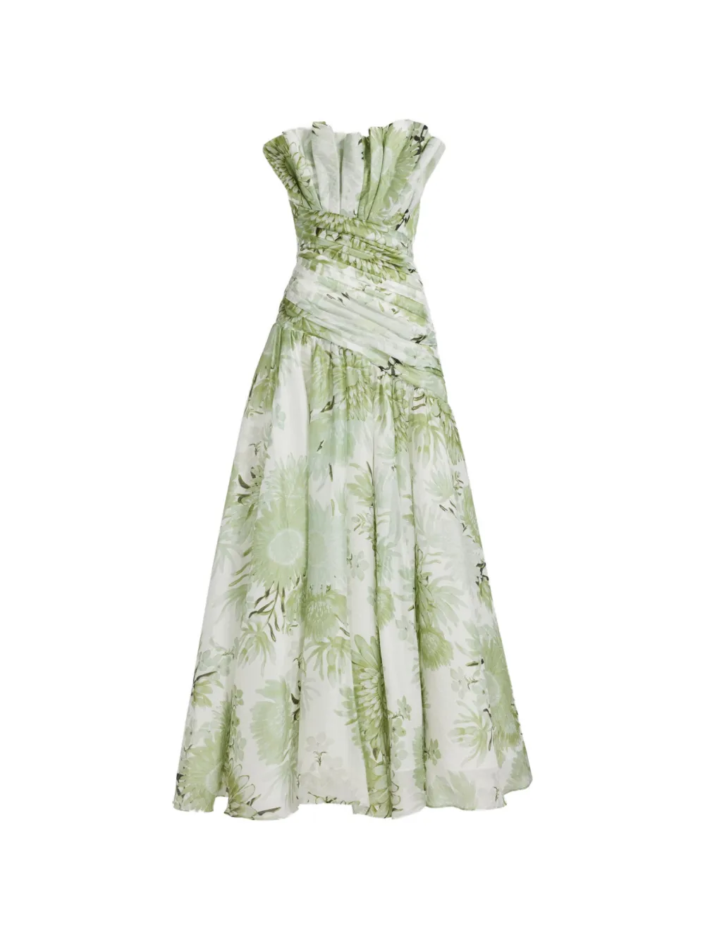 Aje Reflector Gown floral-print maxi cotton dress - Bianco