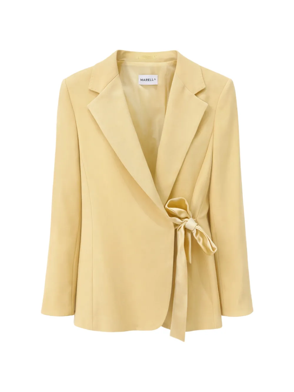 Marella satin tie blazer - Gelb