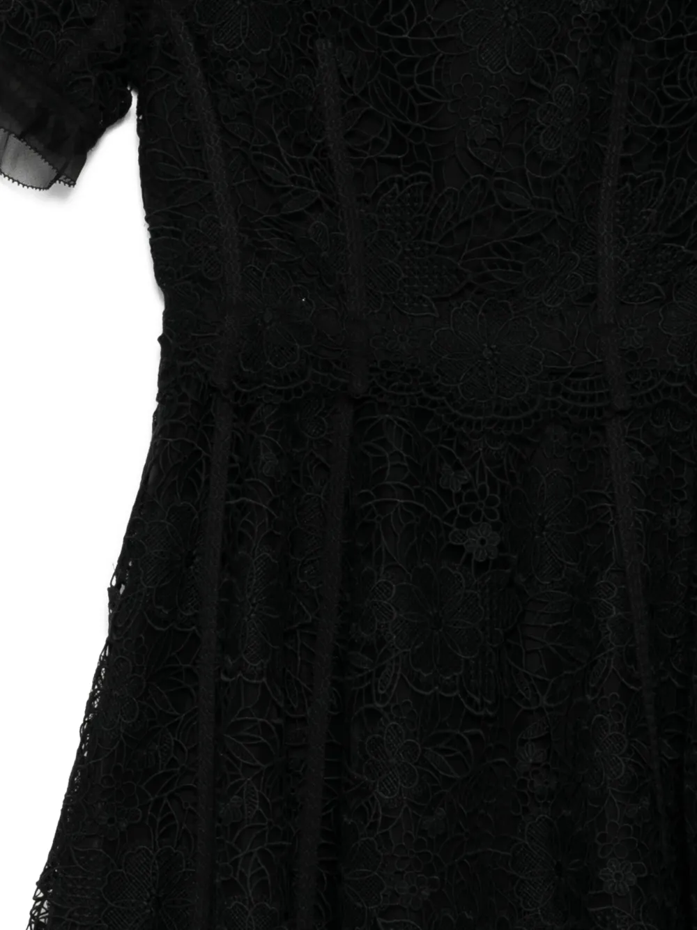 SHIATZY CHEN Midi-jurk met kant Zwart