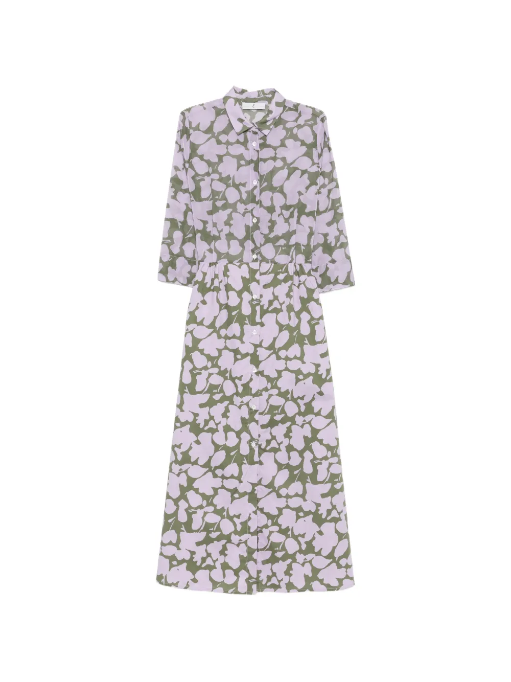 Why Ci patterned button-up midi dress - Viola
