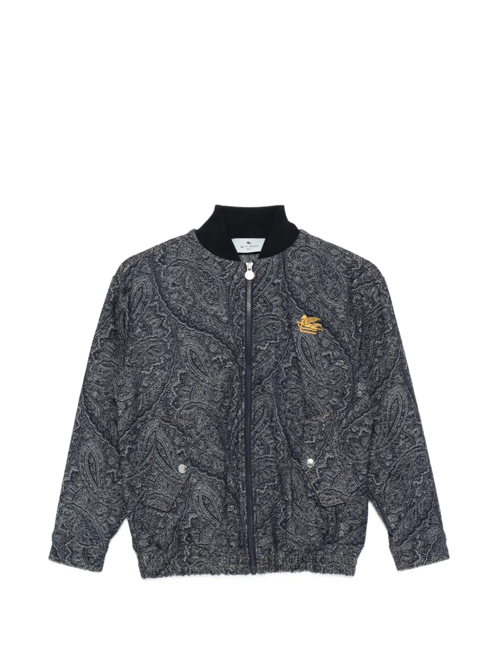 ETRO KIDS paisley-jacquard bomber jacket - Blu