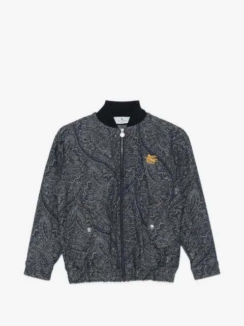 ETRO KIDS Bomber con stampa paisley jacquard
