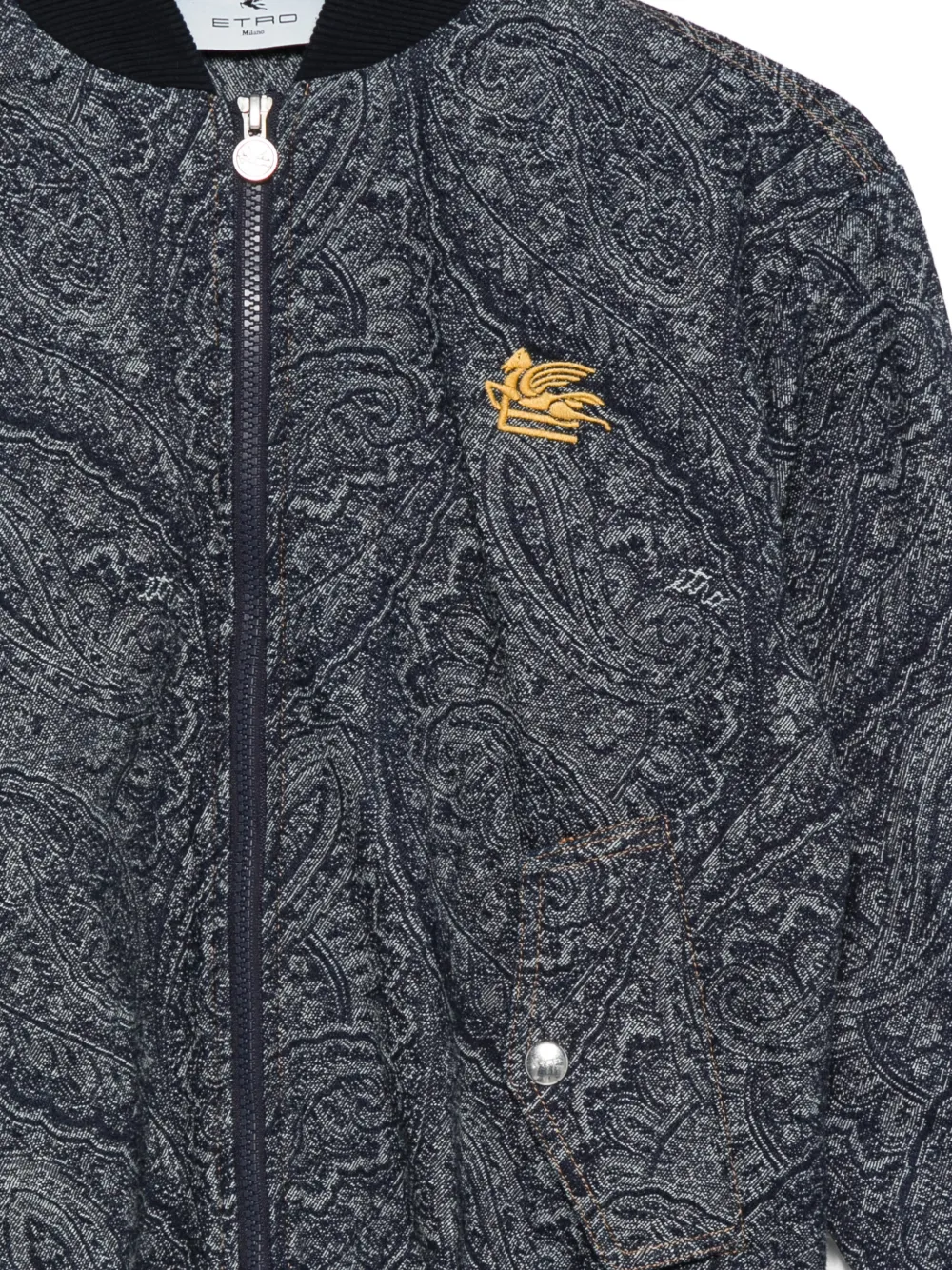 ETRO KIDS Bomberjack met paisley-jacquard Blauw
