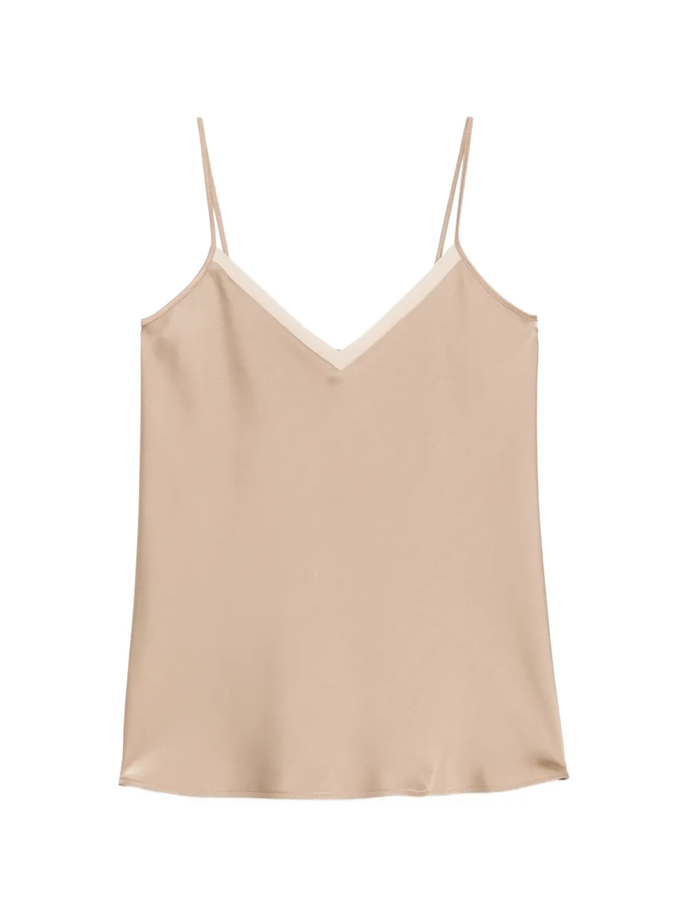 Pennyblack satin-finish V-neck top - Marrone