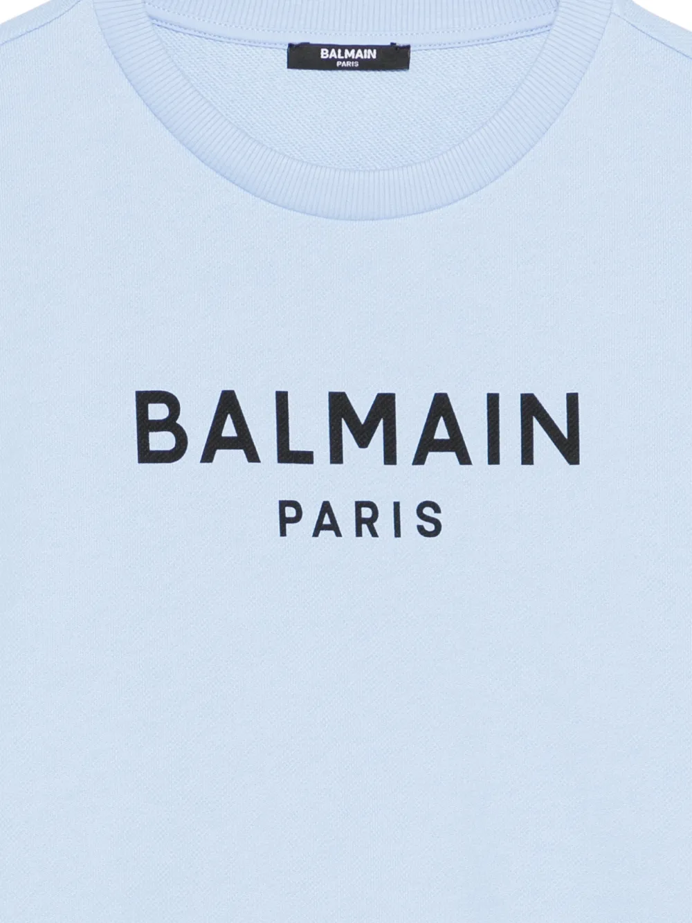  Balmain Kids Pull à Logo Imprimé - Bleu 