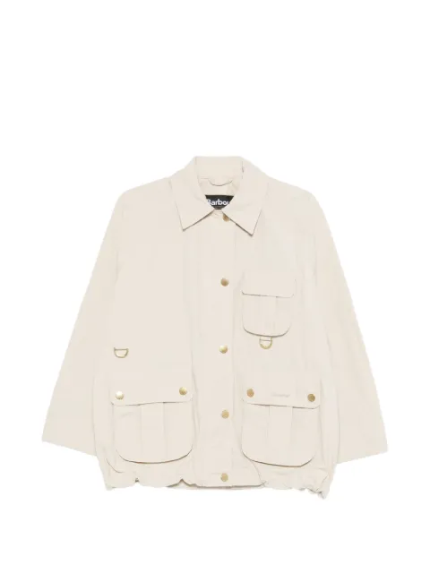 Barbour Debbie Showerproof flap-pocket button coat