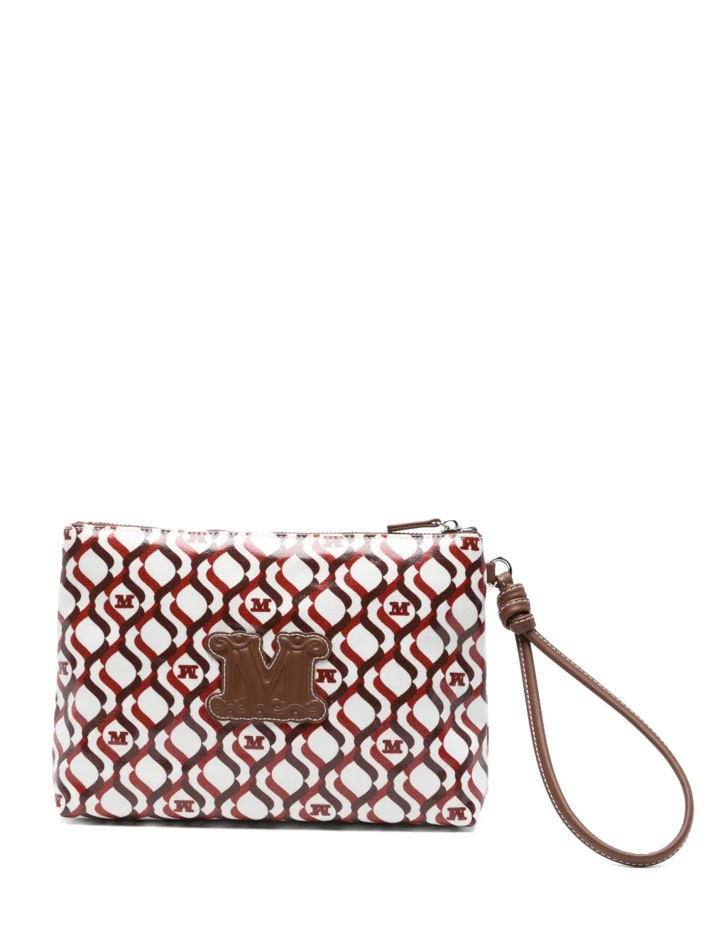 Max Mara patterned clutch bag - Bianco