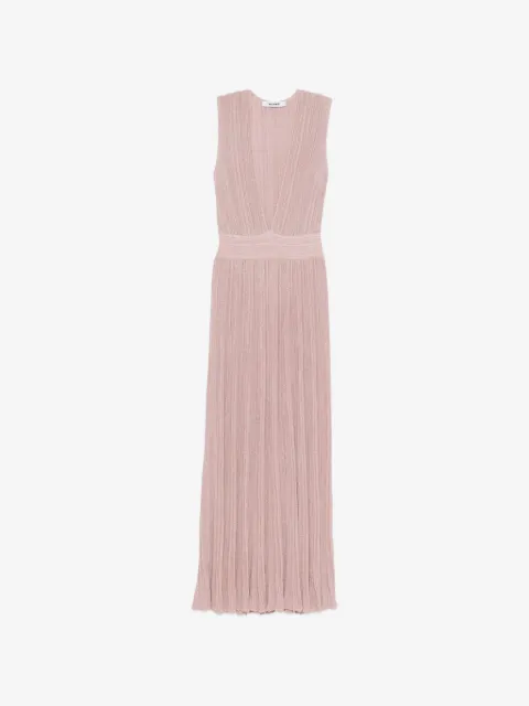Antonino Valenti robe longue plissée à col v