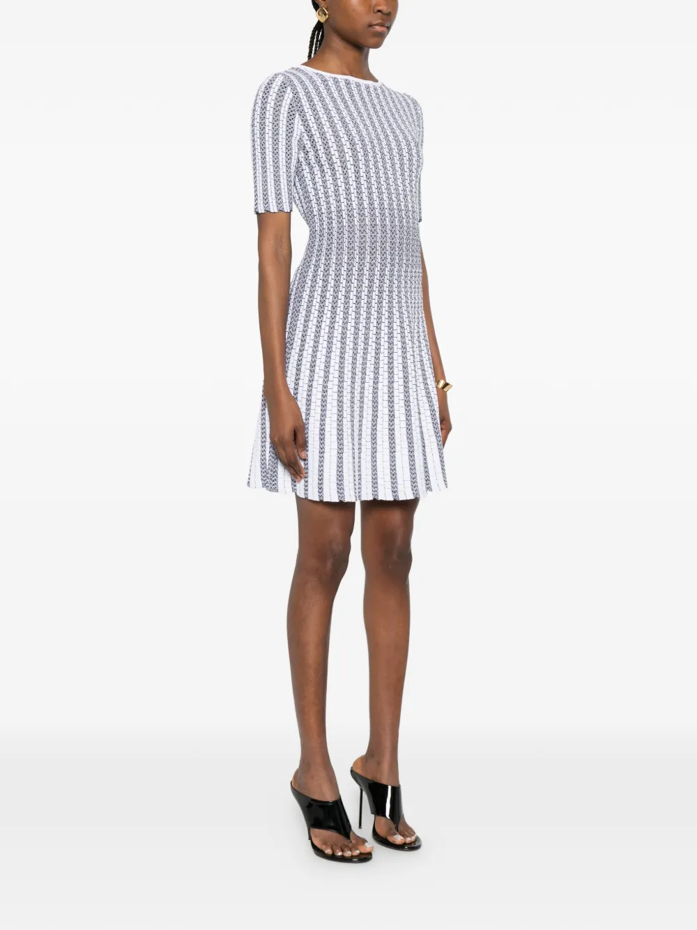 Antonino Valenti Mimosa mini-jurk met korte mouwen Wit
