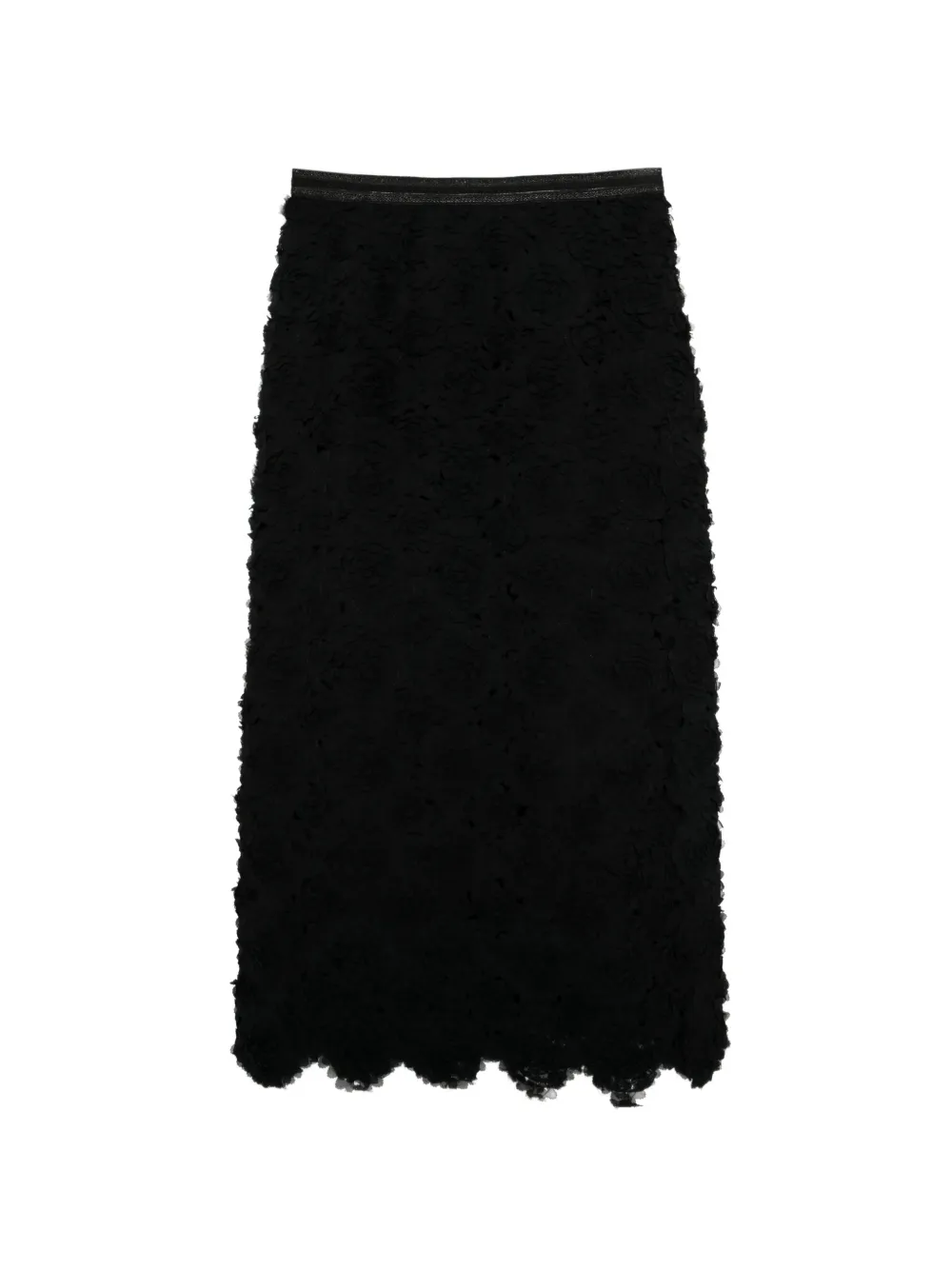 SHIATZY CHEN Gonna a matita con motivo floreale - Nero