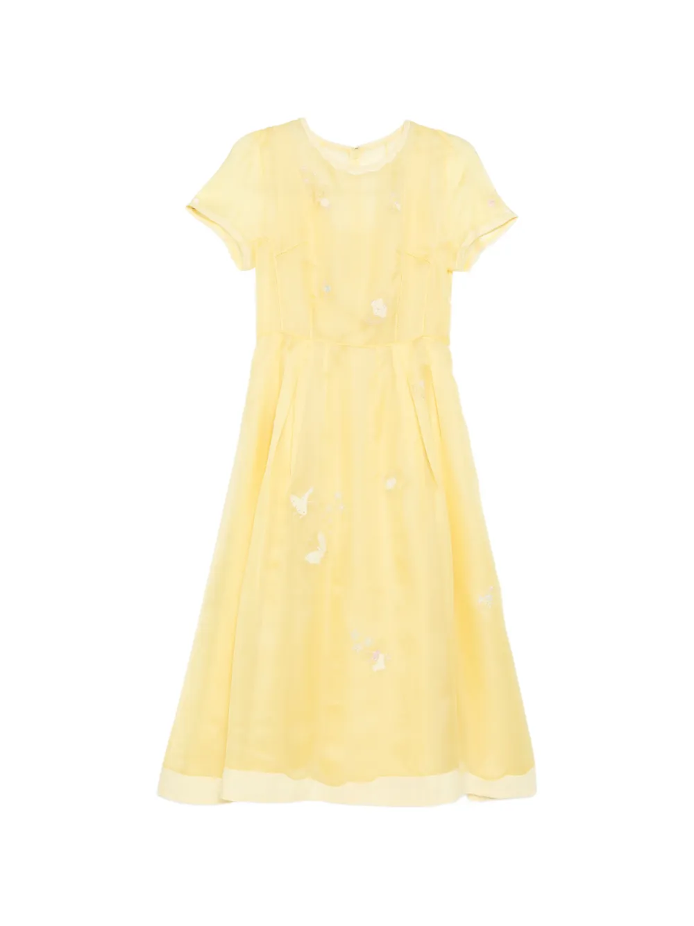 SHIATZY CHEN Abito midi con ricamo - Giallo