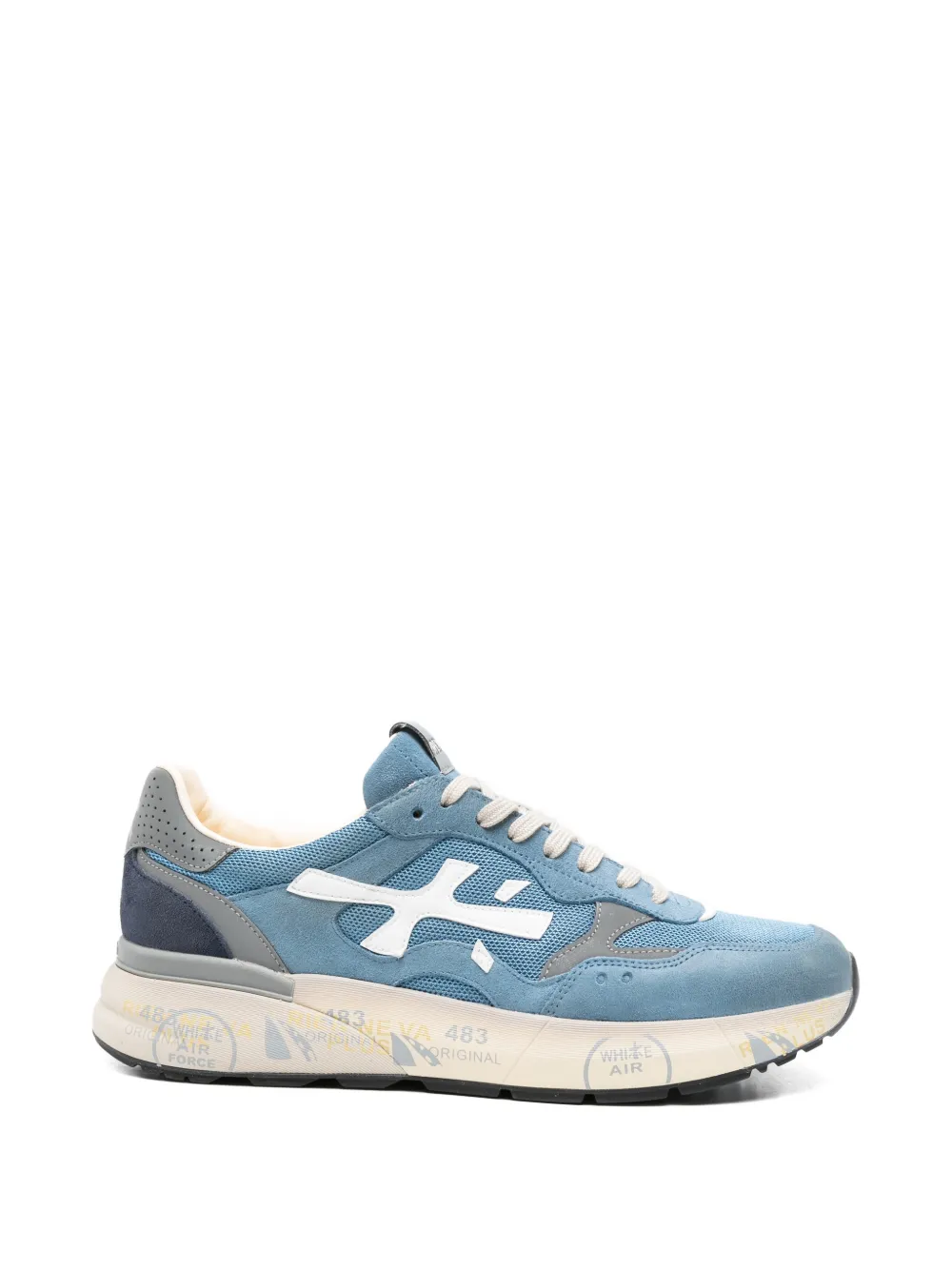 Premiata logo-appliqué sneakers - Blu
